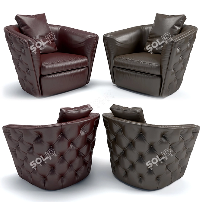 Elegant Italian Armchair: Giorgia Lifetime 3D model image 1