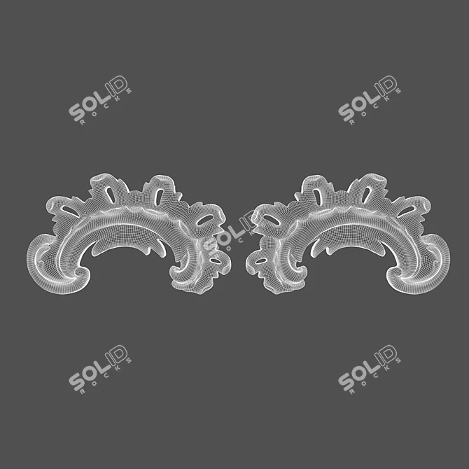 RODECOR 02002RC: Exquisite Polymeric Gypsum Decor 3D model image 3