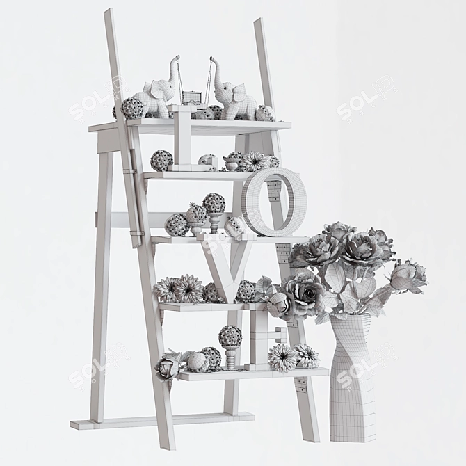 Elegant Wedding Decor Set 3D model image 3