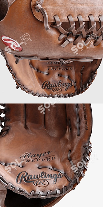 Rawlings Baseball Gloves 3D model image 2