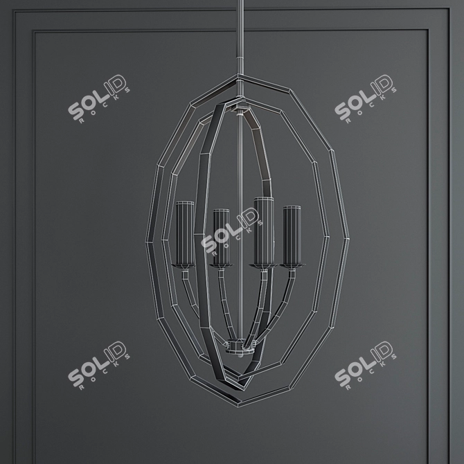 Dublin Bronze Pendant Light 3D model image 2