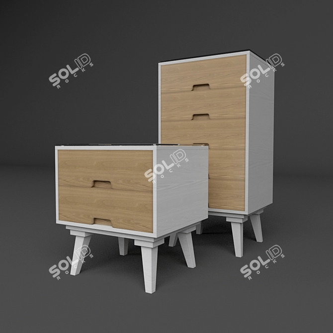 TAHA 03 Furniture Set: Pack of 3 3D model image 1