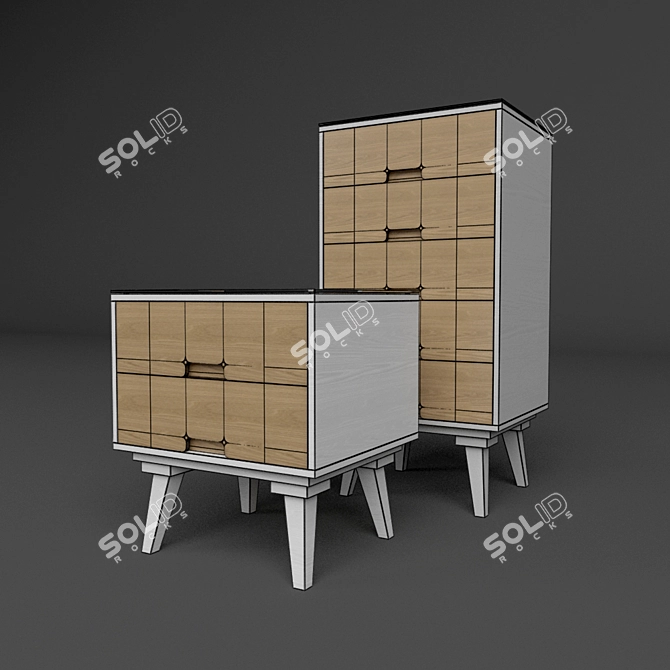 TAHA 03 Furniture Set: Pack of 3 3D model image 2