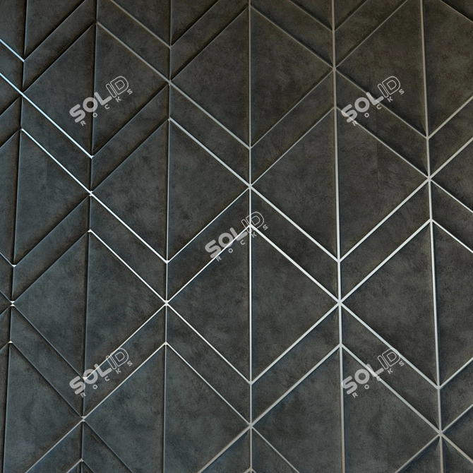 Sleek Metallic Soft Wall Panel 3D model image 3