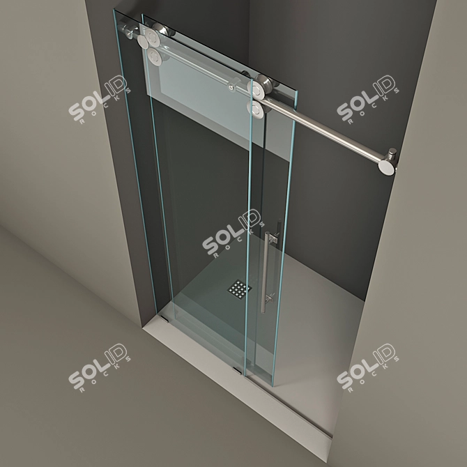 Contemporary Sydney Shower Doors 3D model image 2