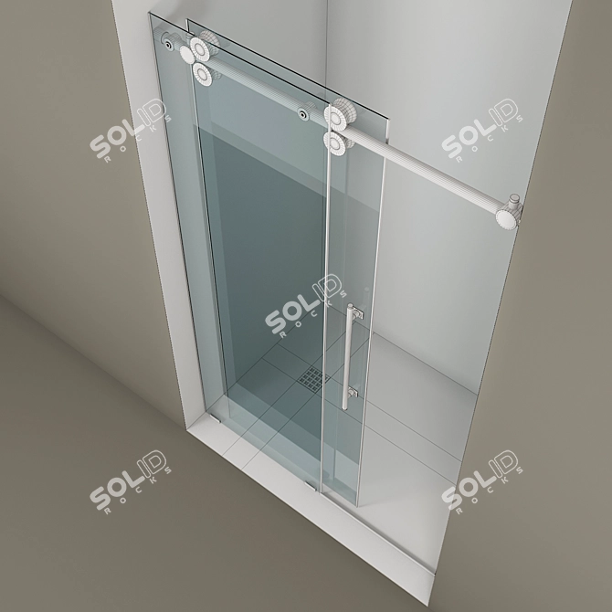 Contemporary Sydney Shower Doors 3D model image 3