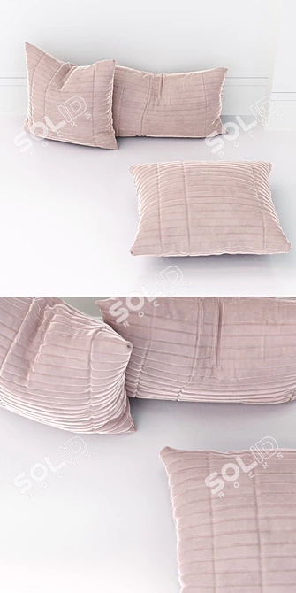 3D Model Cushions Set with Realistic Textures 3D model image 3