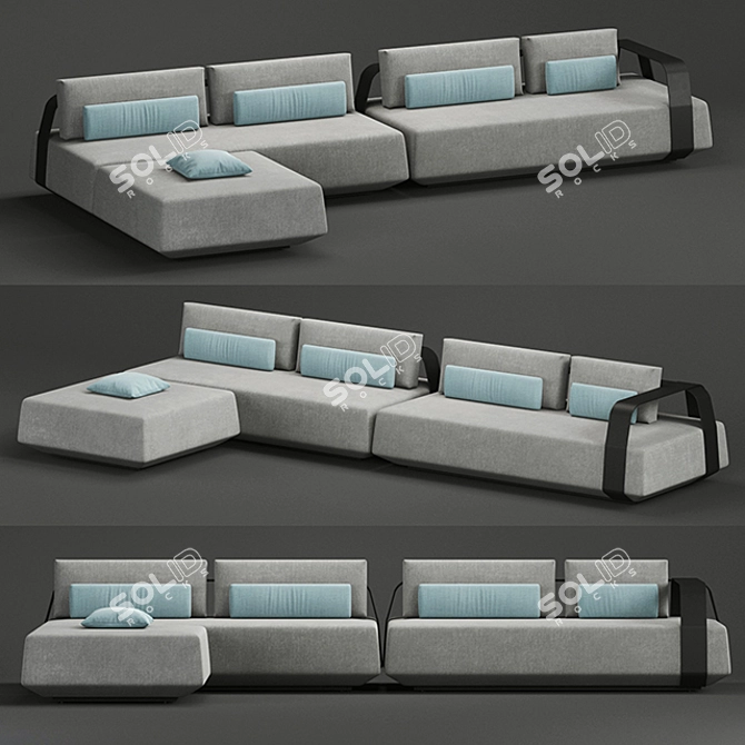 Sleek KUMO Sofa: Unparalleled Comfort 3D model image 1