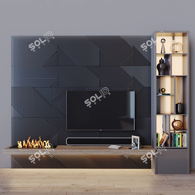 Modern TV Set - 15-inch Ultra HD 3D model image 1