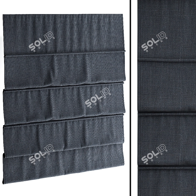 Roman Blinds 3D Model Kit 3D model image 1