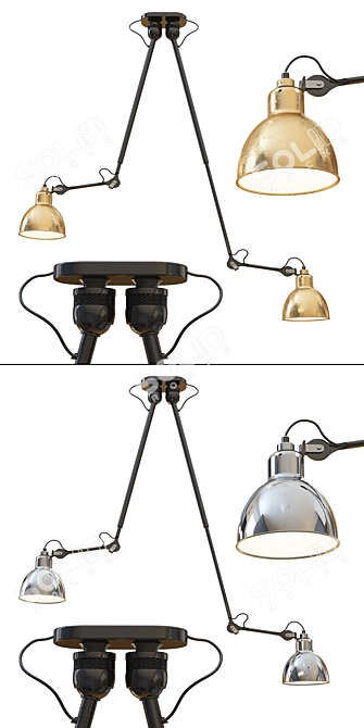 Sleek Double Lampe Gras: Illuminating Elegance 3D model image 2