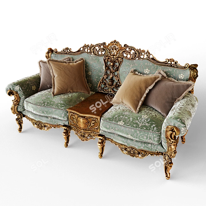 Elegant Modenese Gastone Sofa 3D model image 1