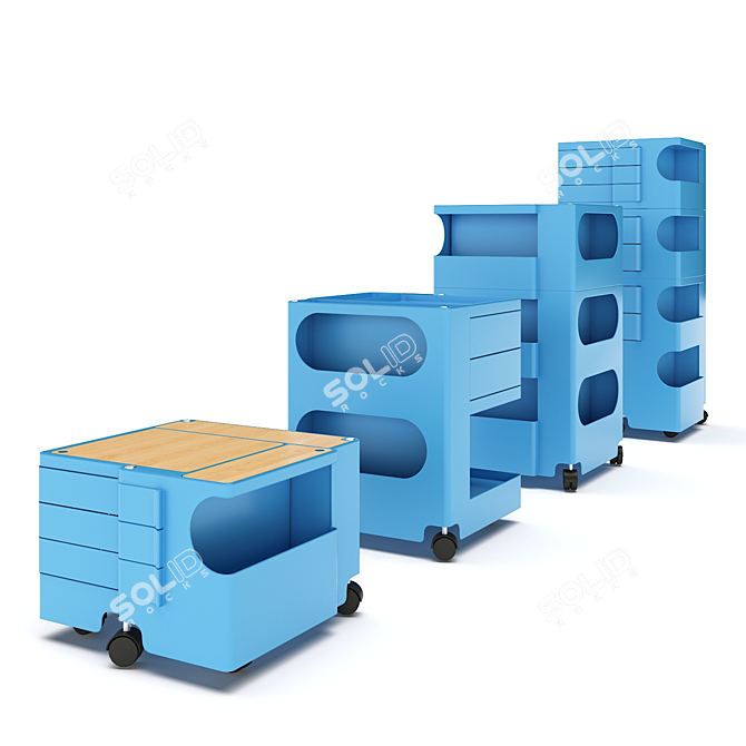 Versatile Boby Storage Trolley 3D model image 3