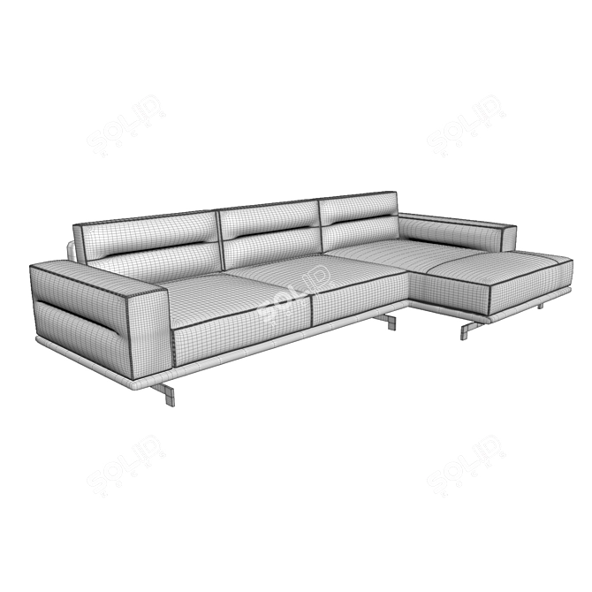 Elegant Natuzzi Audacia Sofa 3D model image 3