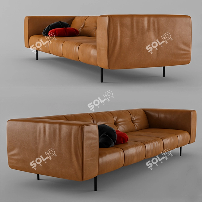 Elegant Erei Sofa: Luxury in Every Detail 3D model image 1