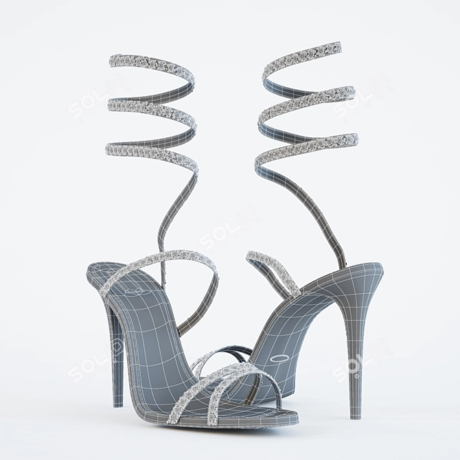 Title: Badgley Mischka Peace Sparkling Sandals 3D model image 3