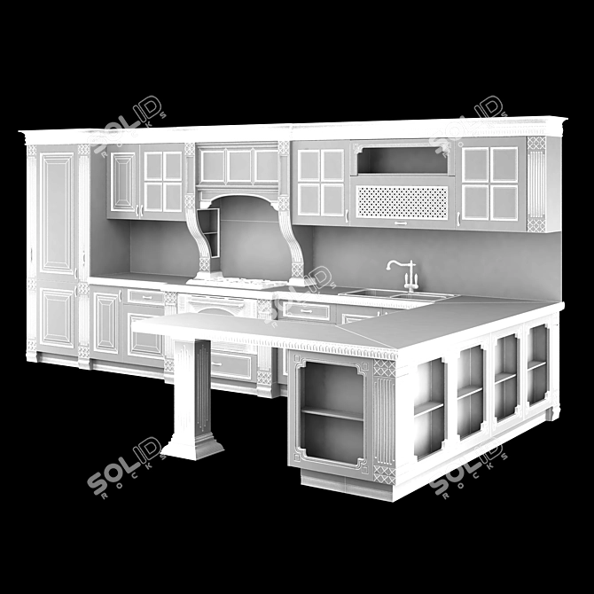 Classico Kitchen Set by VISMAP 3D model image 3