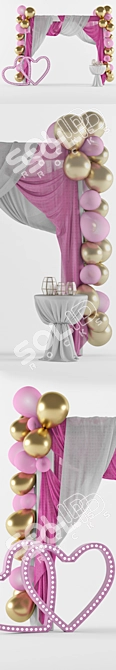 Wedding Bliss Decor Set 3D model image 2