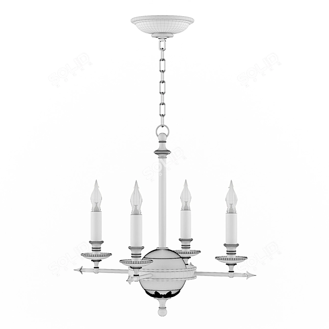 Ethnic Elegance Chandelier 3D model image 3