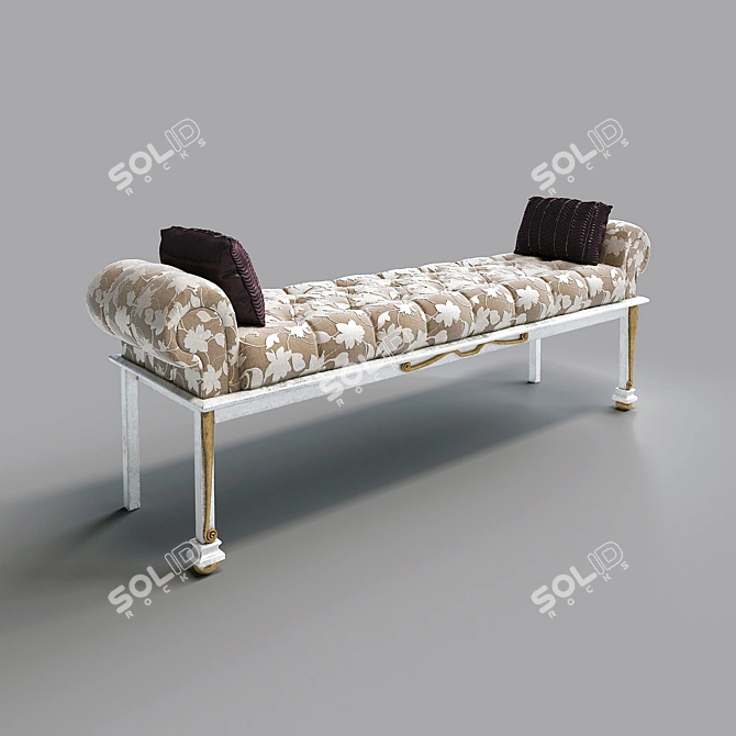 Elegant Ottoman: Classic Design 3D model image 3