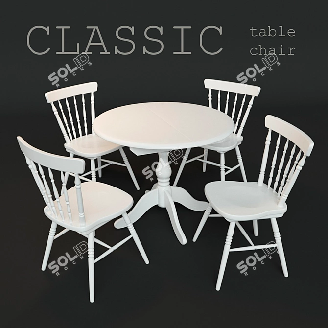 Table Favorite Classics and Chair Classics - Transformable Furniture Set
  
Transformable Table and Chair Set 3D model image 1