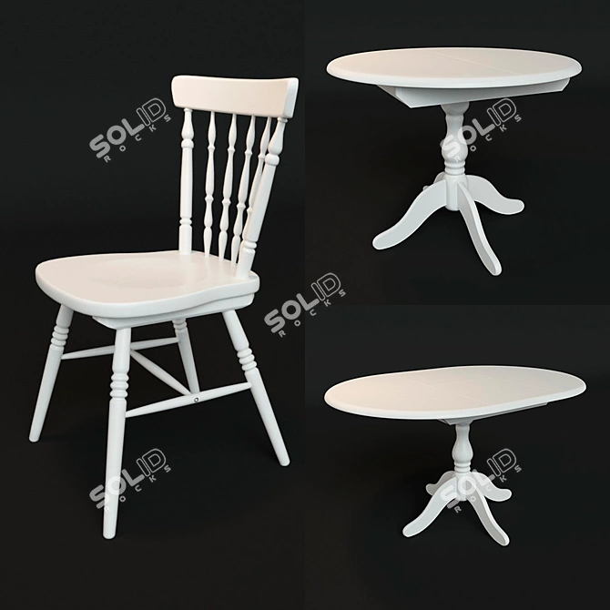 Table Favorite Classics and Chair Classics - Transformable Furniture Set
  
Transformable Table and Chair Set 3D model image 2