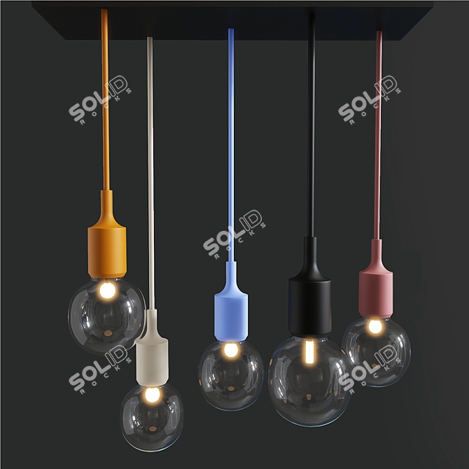 Vintage Pendant Lights Edison Design 3D model image 1