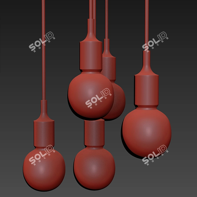 Vintage Pendant Lights Edison Design 3D model image 2