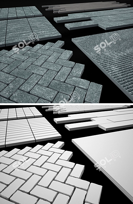 Italon Genesis Jupiter Silver Tile & Mosaic Set 3D model image 3