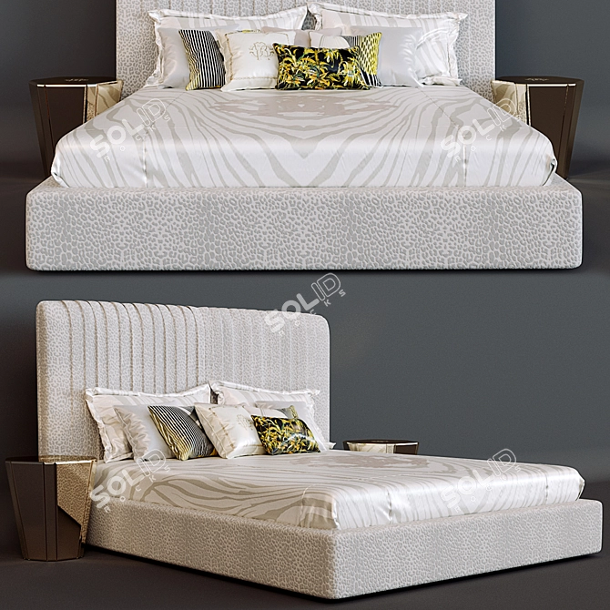 Roberto Cavalli Kingston Luxury Bed 3D model image 1