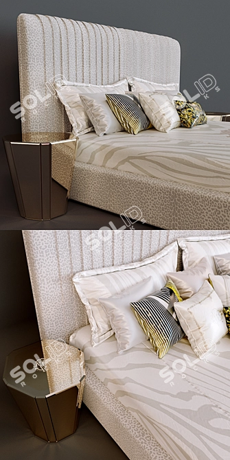 Roberto Cavalli Kingston Luxury Bed 3D model image 2