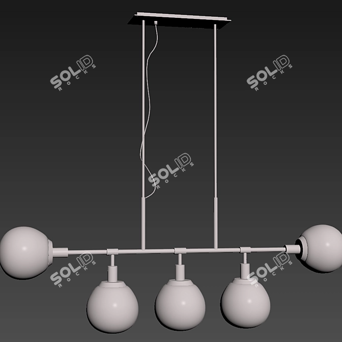 Modern Chandelier, Erich Maytoni 3D model image 2