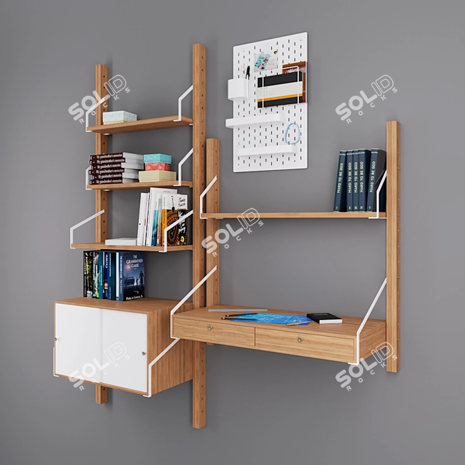 Versatile Ikea Svalnes Storage Combo 3D model image 1