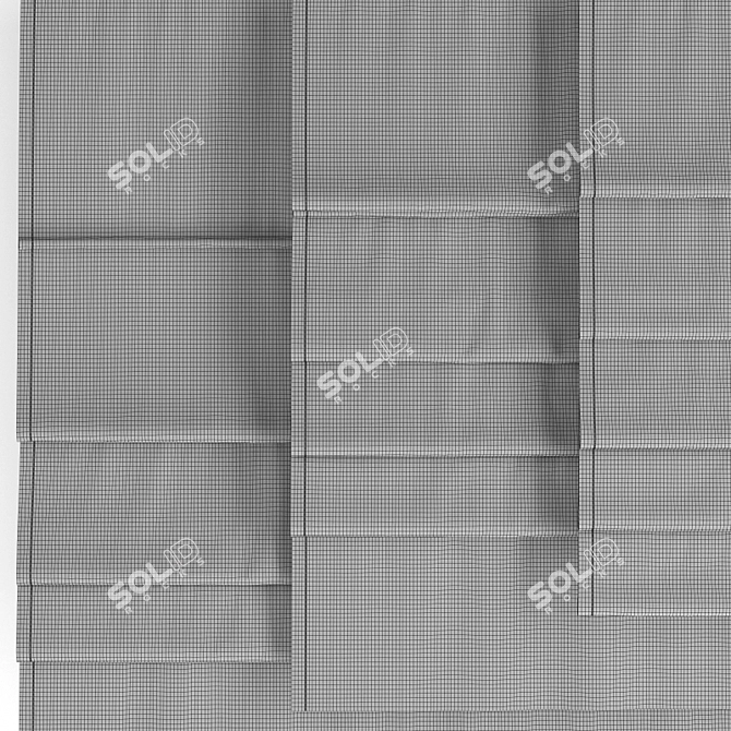 Elegant Roman Blinds 3D model image 3