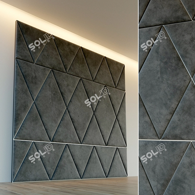 Flexible Decorative Wall Panel 3D model image 1