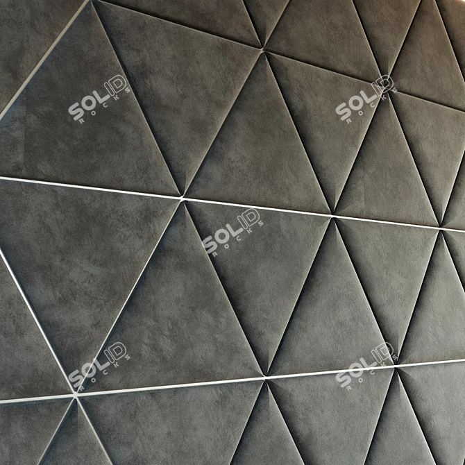 Metallic Molding Soft Panel - Stylize Your Walls! 3D model image 2