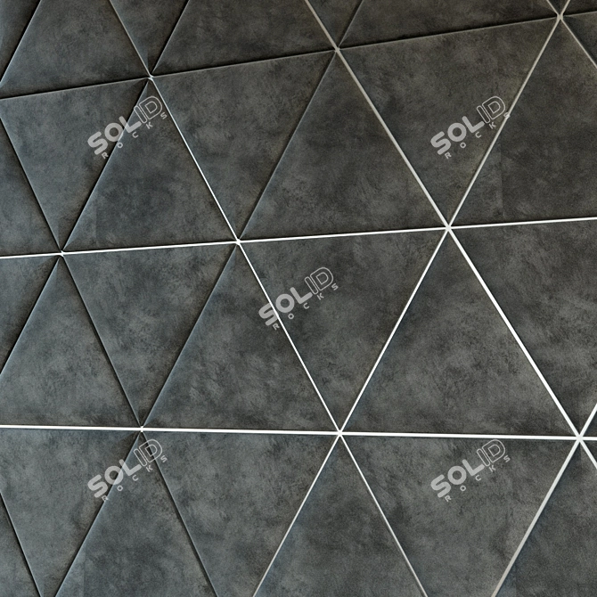 Metallic Molding Soft Panel - Stylize Your Walls! 3D model image 3