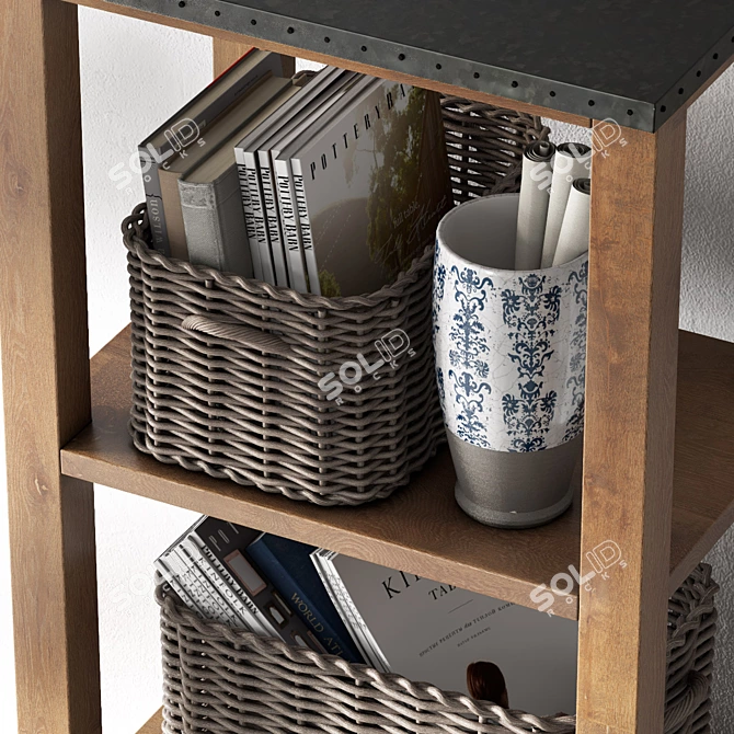 Channing Tower: Stylish & Spacious Pottery Barn Storage 3D model image 2