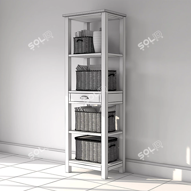 Channing Tower: Stylish & Spacious Pottery Barn Storage 3D model image 3