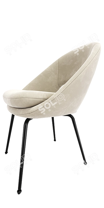 Modern Velvet Orb Dining Chair Set 3D model image 3