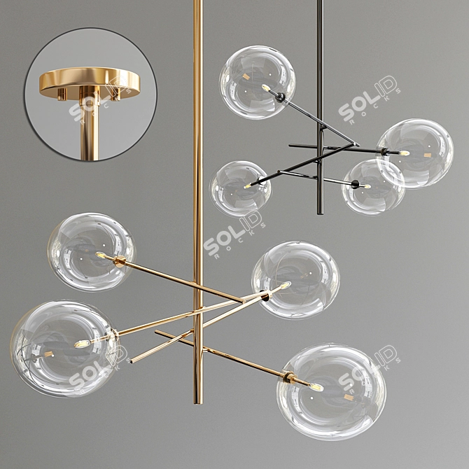 Elegant Bolle Gallotti Chandelier 3D model image 1