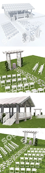 Wedding Dream Arch & Terrace 3D model image 3