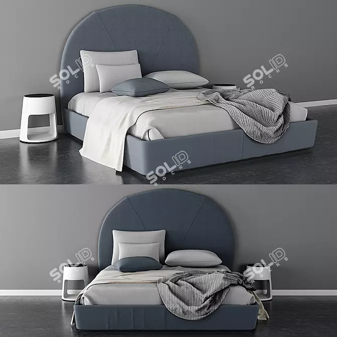 Modern Scandinavian Bjorn Bed 3D model image 1