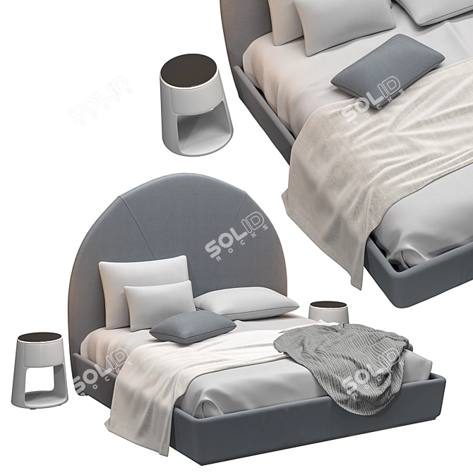 Modern Scandinavian Bjorn Bed 3D model image 2