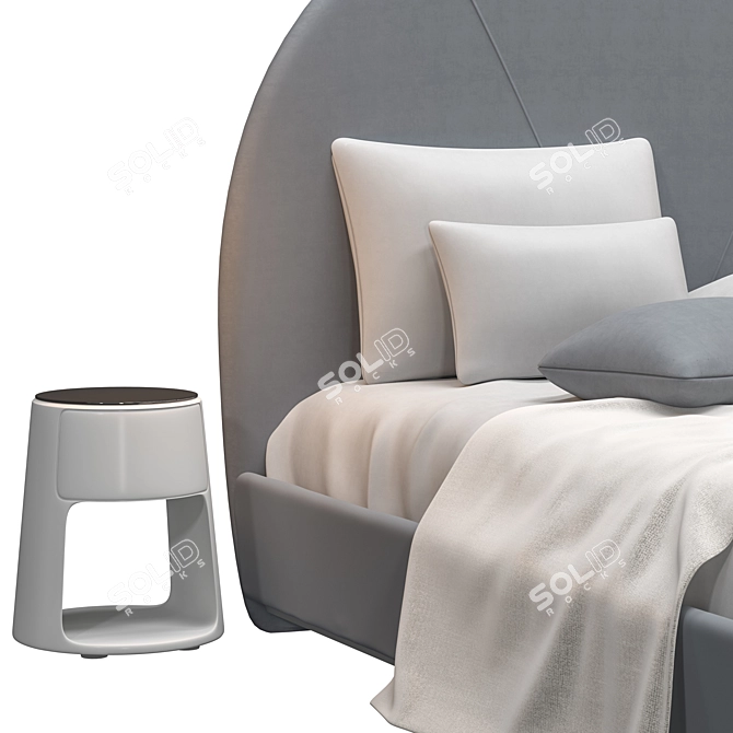 Modern Scandinavian Bjorn Bed 3D model image 4