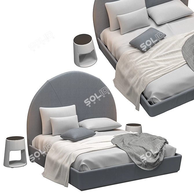 Modern Scandinavian Bjorn Bed 3D model image 5