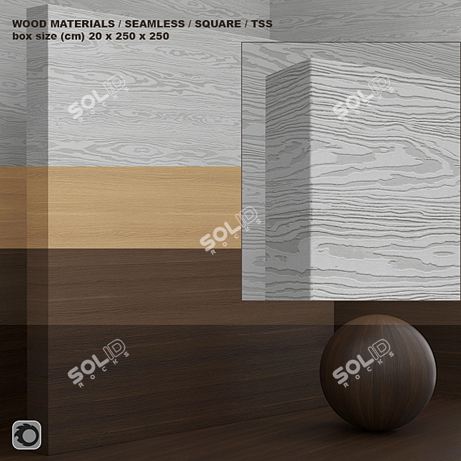 Title: Seamless Wood TSS Cleaf Plate Set 3D model image 1