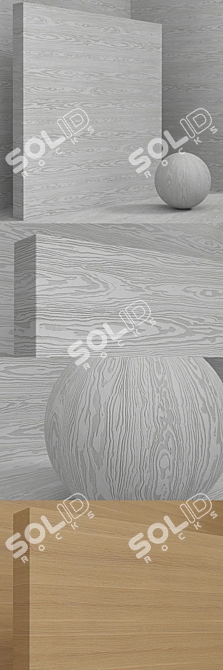 Title: Seamless Wood TSS Cleaf Plate Set 3D model image 2