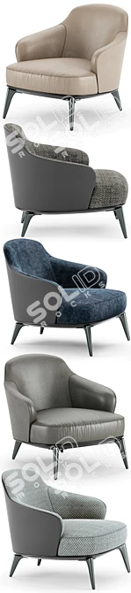 Modern Elegance: Minotti Leslie Armchair 3D model image 2