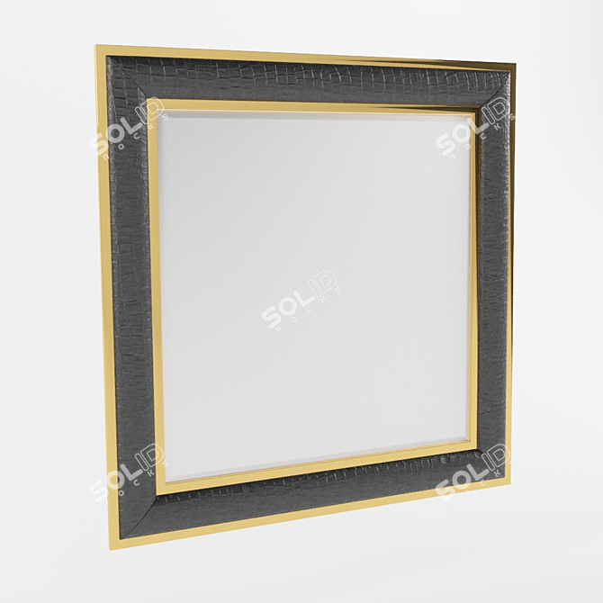 Elegant Croco Mirror - Luxurious Reflection 3D model image 2